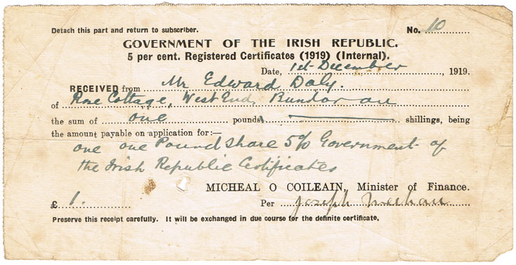 Irish Republic 1919 Internal Loan Receipt 1 Pound.jpg