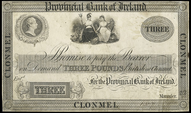 Provincial Bank 3 Pounds Proof ca.1826-1830 Clonmel.jpg