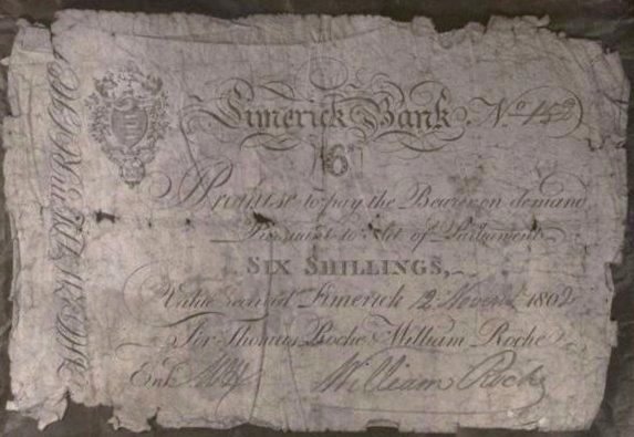 Thomas Roche & Co. Limerick Bank 6 Shillings 12th Nov. 1802.jpg