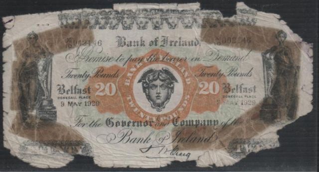 Bank of Ireland 20 Pounds 9th May 1929 No. 2146.jpg