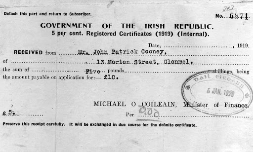 Irish Republic Internal Loan Certificate 5 Pounds 5th Jan. 1920.jpg