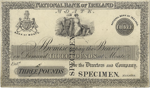 National Bank 3 Pounds Specimen 1836-1843 Moate.jpg