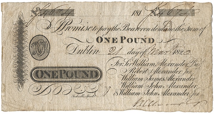 William Alexander  Bank 1 Pound 21st March 1820.jpg