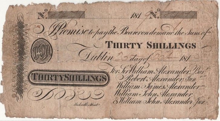 William Alexander & Co. 30 Shillings 25th Oct. 1819.jpg
