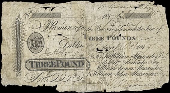 William Alexander & Co. 3 Pounds 23rd Oct 1817.jpg