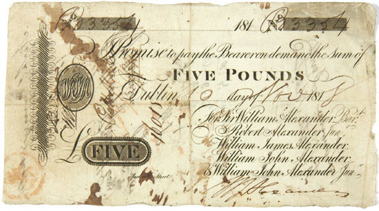 William Alexander & Co. 5 Pounds 10th Nov.1818.jpg