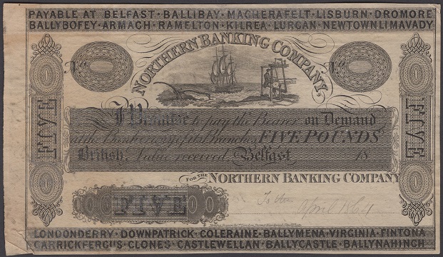 Variant d Northern Banking Company 5 Pounds Proof ca. 1864 22 Branches.JPG