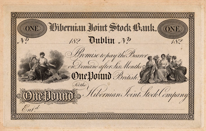 Hibernain Bank 1 Pound Proof 6 Months Sight Note ca. 1829.jpg