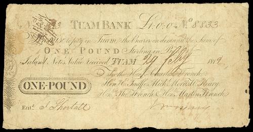 Tuam Bank Ffrench's 1 Pound 29th Feb. 1812.jpg