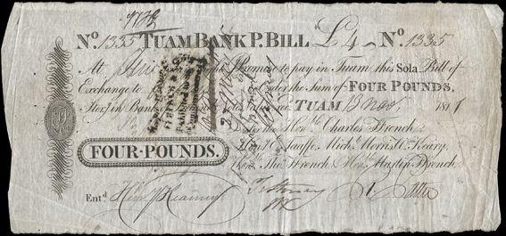 Tuam Bank Ffrench's Post Bill £4 13th Nov. 1811.jpg