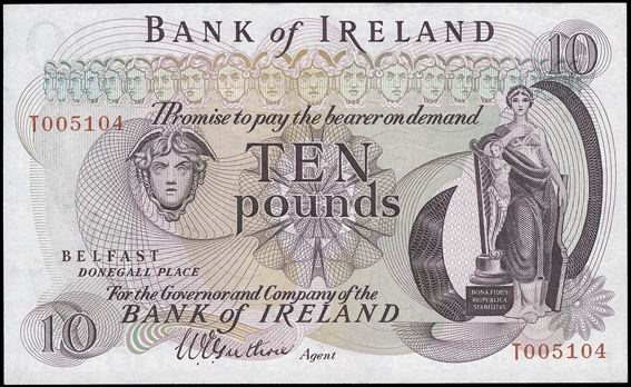 Bank of Ireland  10 Pounds ca.1967 Guthrie.jpg