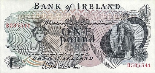 Bank of Ireland 1 Pound ca.1967 Guthrie.jpg