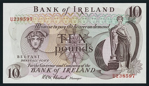 Bank of Ireland 10 Pounds ca.1971 Chestnutt.jpg