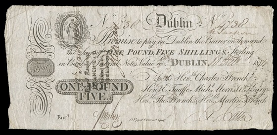 Ffrench's Bank Dublin 25 Shillings 10th Feb. 1814.jpg