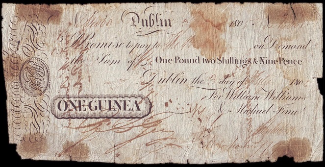 B2 Williams & Finn 1 Guinea 3rd July 1805.jpg