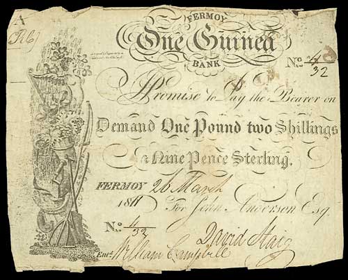 Fermoy Bank 1 Guinea 26th March 1811.jpg