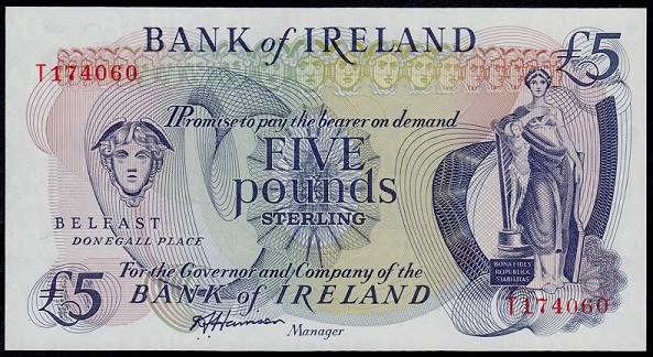 Bank of Ireland  5 Pounds ca. 1985 Harrison.jpg