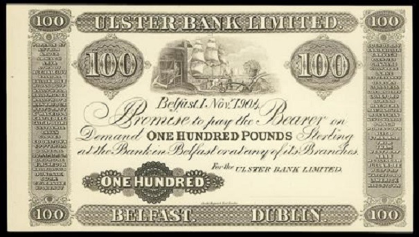 Ulster Bank 100 Pounds Proof 1st Nov 1904.jpg