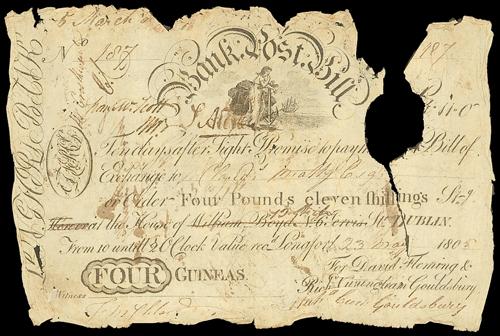 Longford Bank Post Bill 4 Guineas 23rd May 1805.jpg