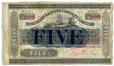 Northern Banking Company Limited Five Pounds, 1915