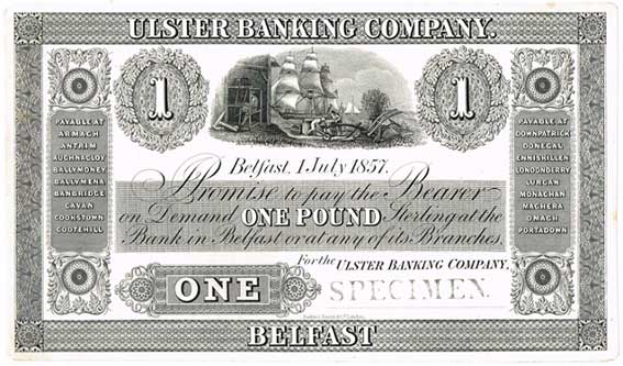 Ulster Banking Company One Pound Proof 1857