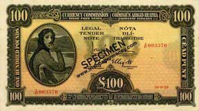Currency Commission Irish Free State 100 Pounds 1928