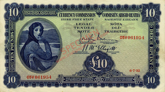 Ireland Ten Pounds 1932