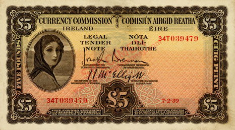 Ireland Five Pounds1939