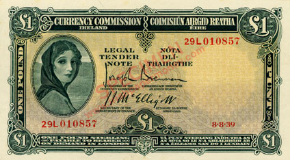 Ireland One Pound 1939