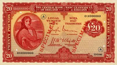 central bank of ireland war code notes 1943-1944