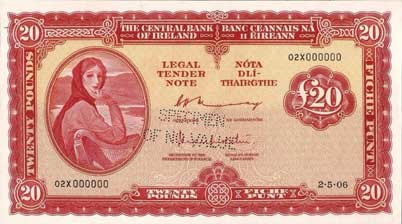central bank of ireland banknotes 1976-1977