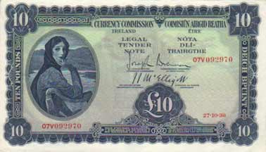 Currency Commission Ireland banknotes 1938-1940