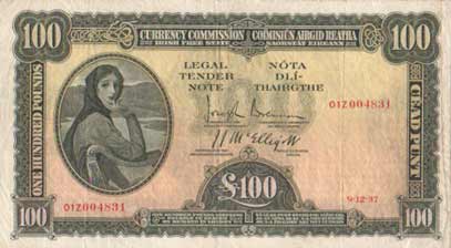 Currency Commission Irish Free State banknotes 1929-1937