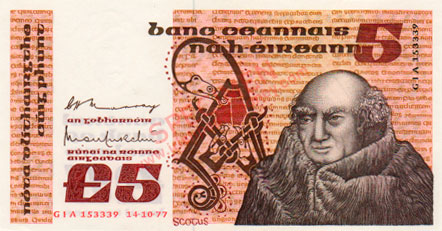 Central Bank of Ireland Five Pounds 1977. Murray, O'Murchú
