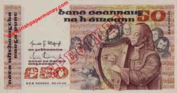 Central Bank of Ireland 50 Pounds Carolan