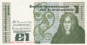 Central Bank of Ireland banknotes 1976-1977