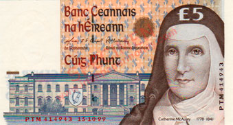 Central Bank of Ireland Five Pounds 1999. Ó Conaill, Mullarke