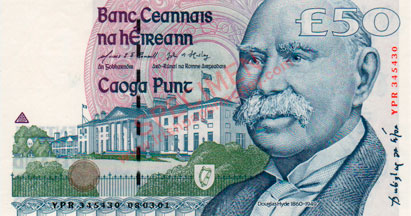 Central Bank of Ireland 50 Pounds 2001