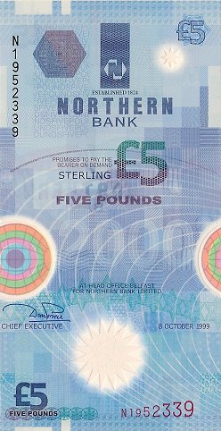 Northern Bank 5 Pounds Replacement 8th Oct. 1999.jpg