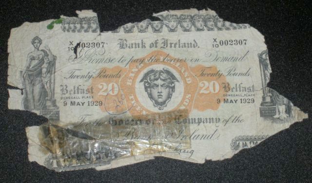 Bank of Ireland 20 Pounds 9th May 1929 Craig No. 2307.jpg