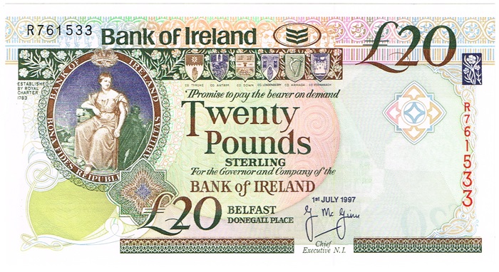 Bank of Ireland 20 Pounds 1st July 1997 McGinn.jpg