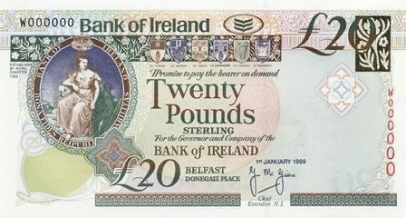 Bank of Ireland 20 Pounds Specimen 1st January 1999 McGinn.jpg