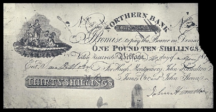 Northern Bank Montgomery & Co. 30 Shillings 10th May 1813.jpg
