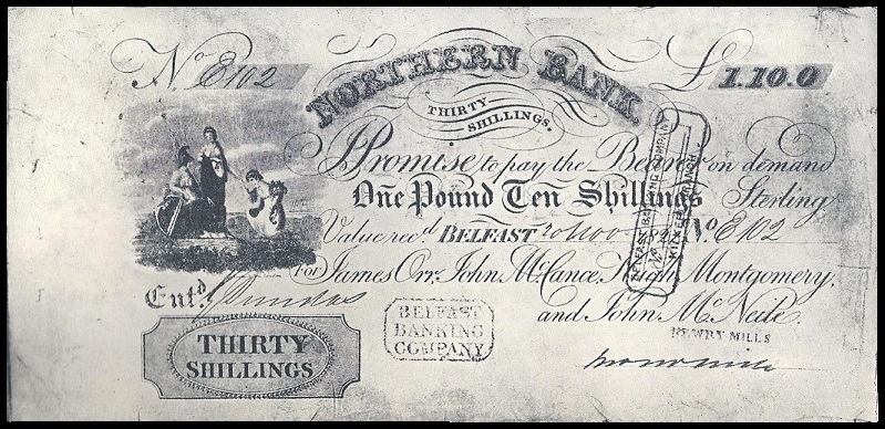 Northern Bank James Orr & Co. 30 Shillings 20th Nov. 1824.jpg