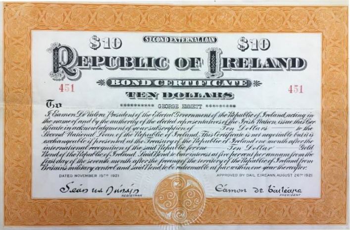 RoI 10 Dollars Second External Loan 15th Nov.  1921.JPG