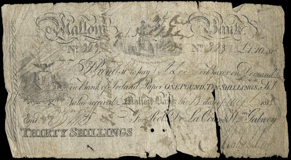 Mallow Bank 30 Shillings 13th Aug 1815 Contemporary Forgery.jpg