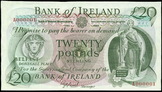 Bank of Ireland 20 Pounds 1983 Bicent. O'Neill.jpg