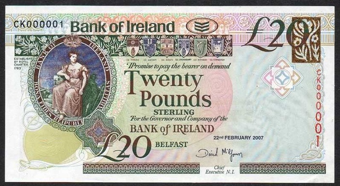 Bank of Ireland 20 Pounds 22nd Feb. 2007 McGowan.jpg