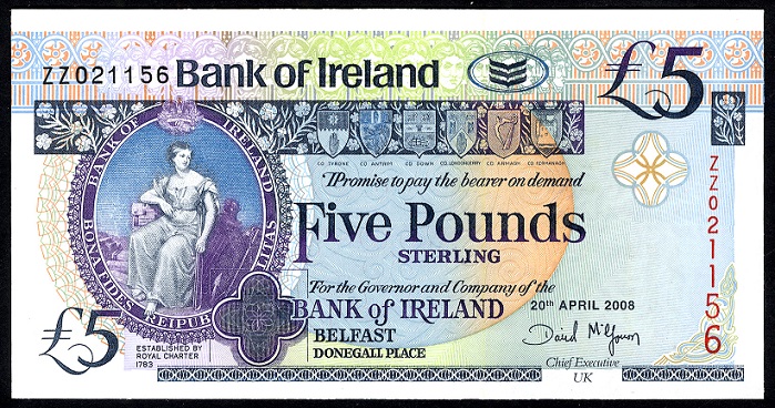Bank of Ireland 5 Pounds Replacement 20th April 2008 McGowan.jpg