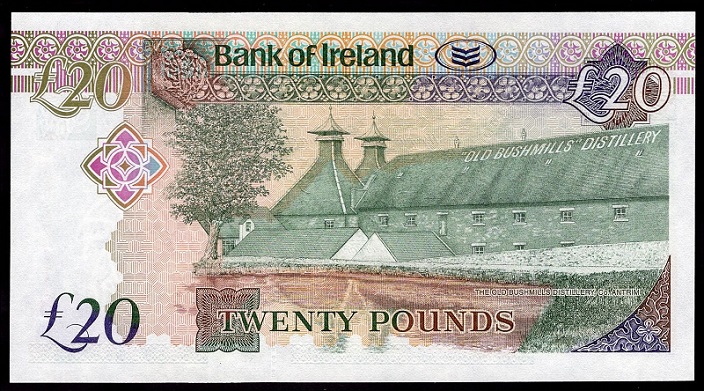 Bank of Ireland 20 Pounds Replacement 20th April 2008 Kirkpatrick Reverse.jpg